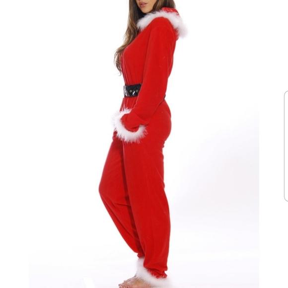 Just Love Santa Onesie Adult UNISEX Medium Oversized Pajama Costume PJ - Picture 3 of 5